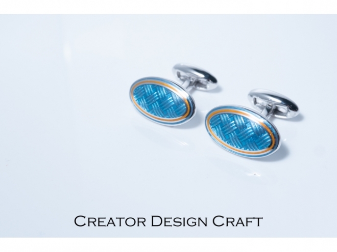 enamel cufflink